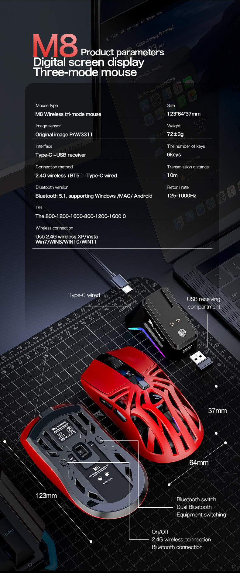 Smailwolf M8 Wireless Mouse