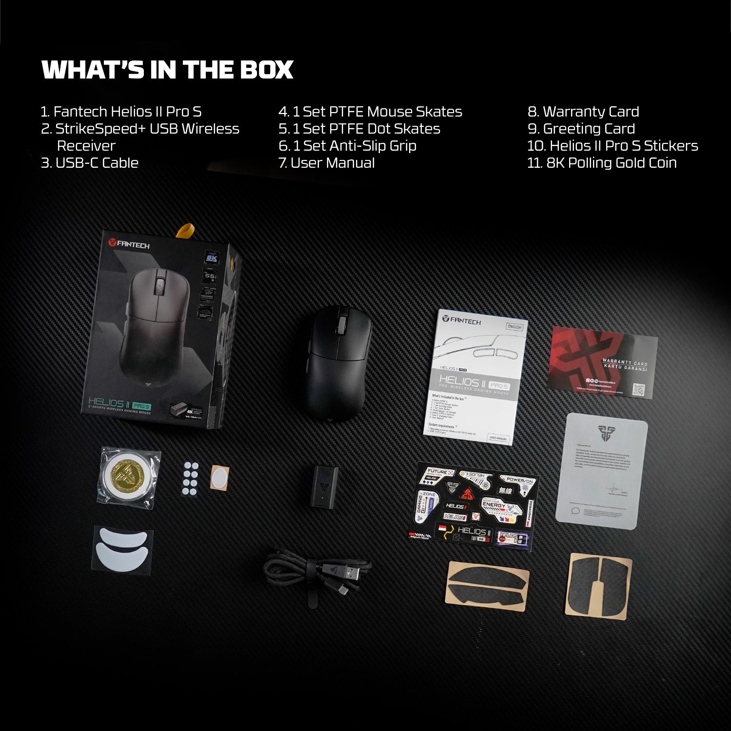 Fantech Helios II Pro S XD3V3 4K8K Kablosuz Mouse