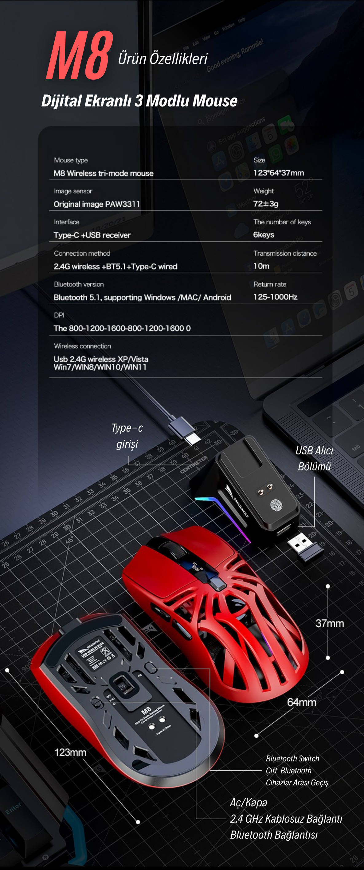 Smailwolf M8 Wireless Mouse