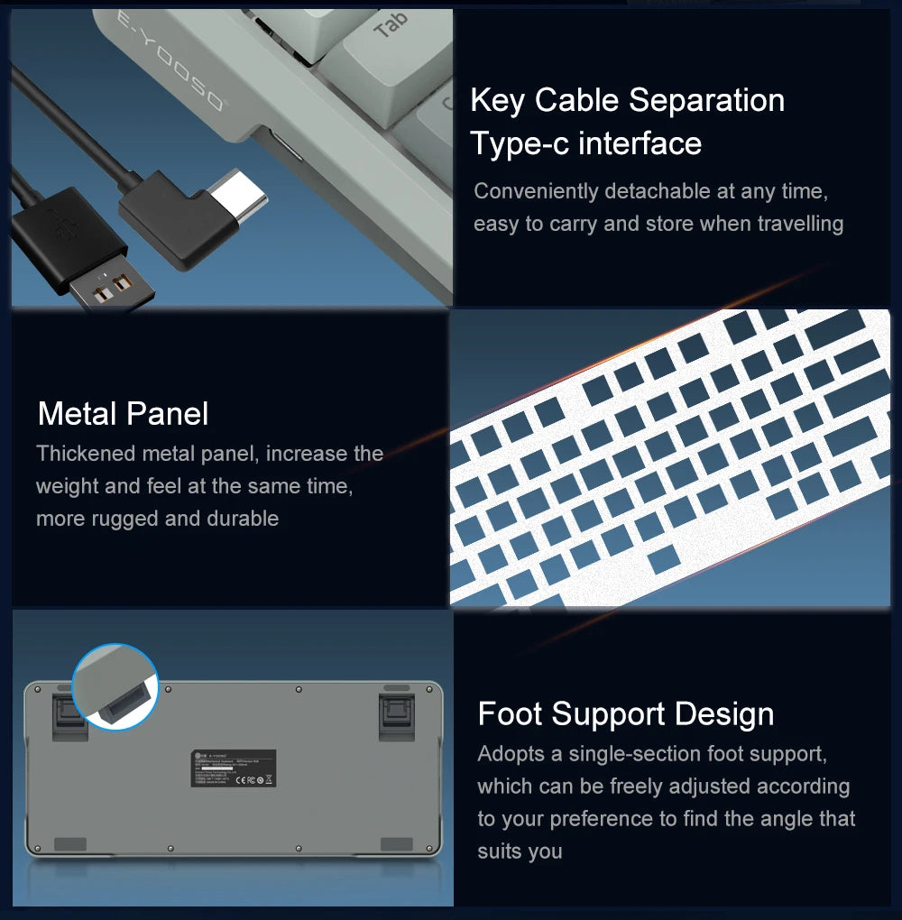 E-Yooso Hz-82 Manyetik Switch Mekanik klavye