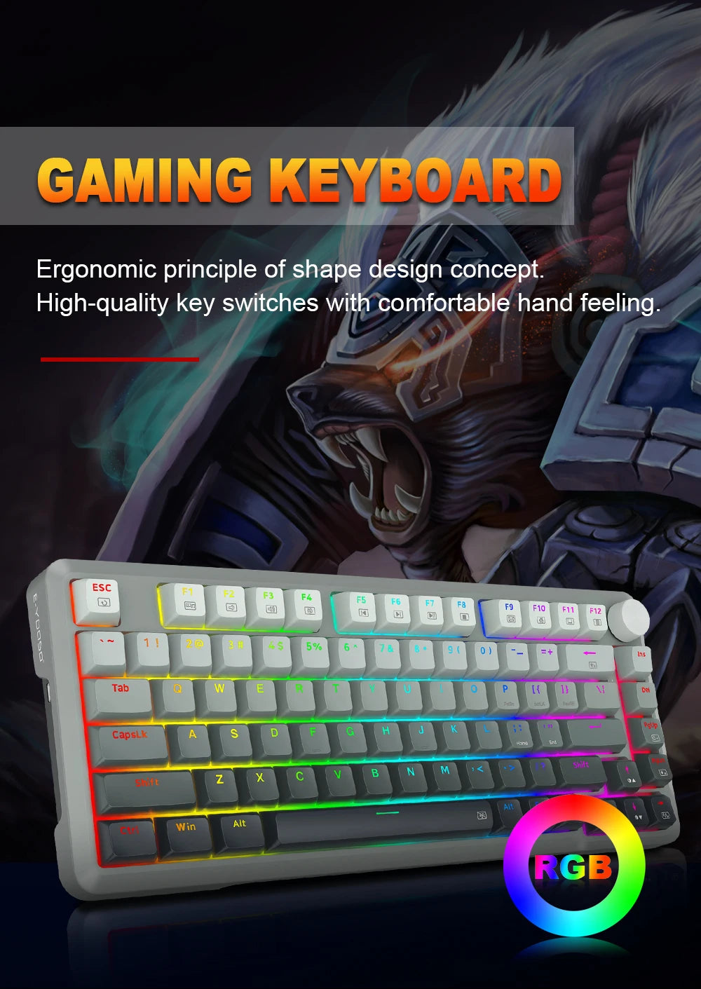 E-Yooso Hz-82 Manyetik Switch Mekanik klavye