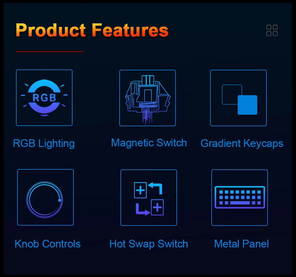 E-Yooso Hz-82 Manyetik Switch Mekanik klavye